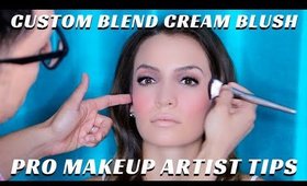 Bridal Makeup Tutorial Series- How to Custom Blend Cream Blush - mathias4makeup