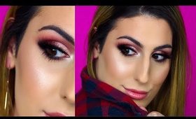 Easy Holiday GLAM Makeup | ft Urban Decay Naked Cherry Palette