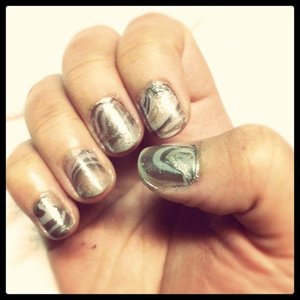 Marble nails. 