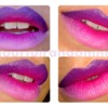 Purple ombre lips. 