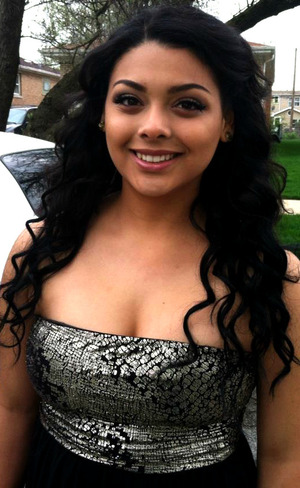 I really didnt want to have my hair curly for prom so i bought extensions from sally hansen :p makeup ad hair done by me (: i used a curling wand from remington 