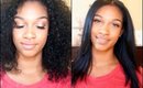How To Straighten CURLY hair | Curly To Straight Routine