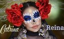 💀 Catrina REINA  con piedras preciosas 💎/ Queen Sugar Skull  makeup tutorial | auroramakeup