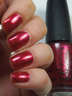 OPI You Only Live Twice with an added holographic top coat. For more info please visit my blog post: http://www.lacquermesilly.com/2013/12/24/live-twice-sparkle-icious/