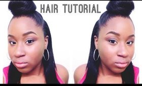 Half up Half down Top knot with clip ins - Hair Tutorial