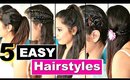 5 Easy Heatless Hairstyles | Quick College Hairstyles | ShrutiArjunAnand