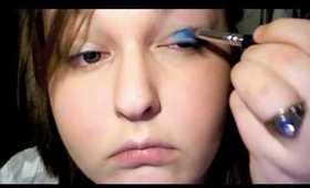 Bright Blue Spring Makeup