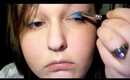 Bright Blue Spring Makeup
