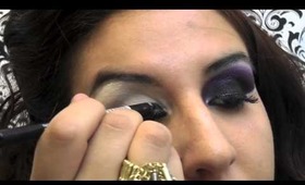 Maquillaje Fiestas Fin de ano Sombra morada estilo Ombre