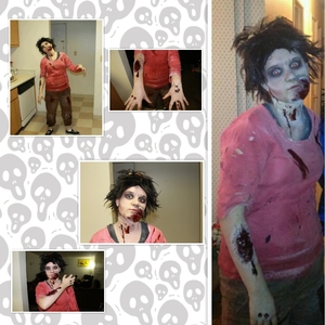 I turned my niece into a zombie for Halloween.