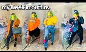 WHAT I WORE IN A WEEK with NO MAKEUP!