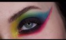 Dark Rainbow Eye Makeup