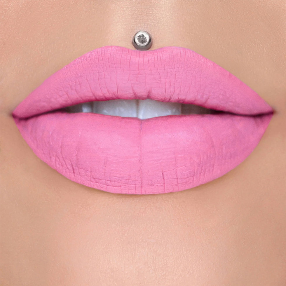 Jeffree Star Cosmetics model wearing the shade Jeffree’s Candy from the Cotton Candy Threesome