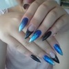 Black / blue ombre gel-nails