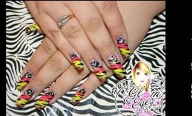 Nicki Minaj inspired nail tutorial/Unas inspirada en nicki minaj