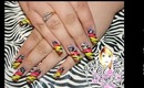 Nicki Minaj inspired nail tutorial/Unas inspirada en nicki minaj