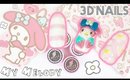 3D My Melody Gel Nail Art | Missu Beauty 4D gel マイメロディ♡