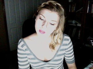 Natural Eyes and Bold Lip for a Movie FrienDate! Maybe do a tutorial on the hair tomorrow!