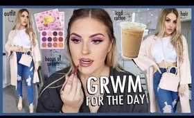 Chit Chat GRWM for the day! 😜 Coffee, Skincare, Makeup, Hair & Outfit!