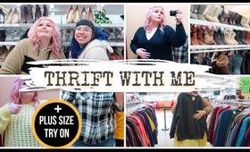 THRIFT WITH ME 🌻 Plus Size Try On + Haul