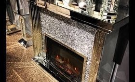 DIY Glamour Diamond Fireplace