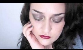 Glossy Grey/Brown Smokey Makeup Tutorial