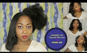 HOW I FLAT IRON MY  NATURAL HAIR | Irresistible Me Diamond Flat Iron