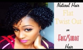 Natural Hair | Flat Twist Out On Fine/Short Hair