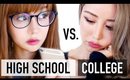 High School vs. College Makeup Routine ♥ Beginners Tutorial ♥ Wengie