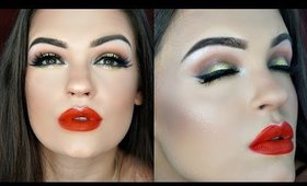 Green Christmas GLAM Makeup Tutorial | Collab with Makeup by Tessy