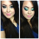 Blue and Green Spring Makeup Look