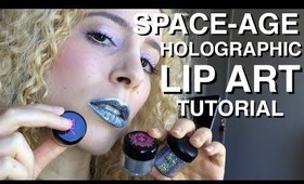 Space-age Holographic Cyber Lip Art Tutorial