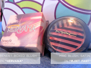Im bringing two blushes; one a soft, girly pink, and the other a pretty pink-coral.