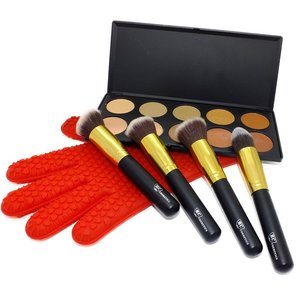 Contouring Palette and gold kabuki brush set Royal Care Cosmetics