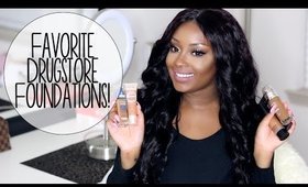 My Top 5 Favorite Drugstore Foundations | Dark/Deep Skin | Makeupd0ll