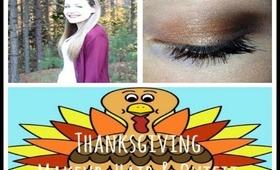 Thanksgiving Makeup, Hair & Outfit Idea!