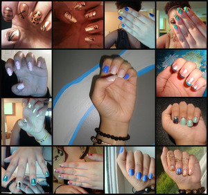 Simple nail designs I have done, past and recent. 