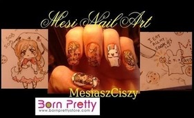 I eat all my cookies nails BornPrettyStore review nail art