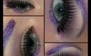 Purple sparkle look using Hello Kitty animal print pallet and Eye Kandy glitter :)