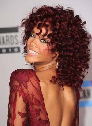 Rihanna red curls
