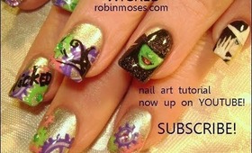 Wicked the Musical nail art: robin moses nail art tutorial design 287