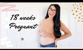 PREGNANCY UPDATE 18 WEEKS - baby bump & symptoms ✨