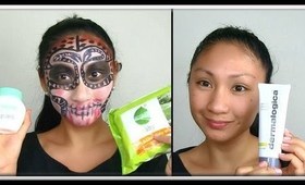 How to remove HALLOWEEN MAKEUP & treat skin! - AprilAthena7