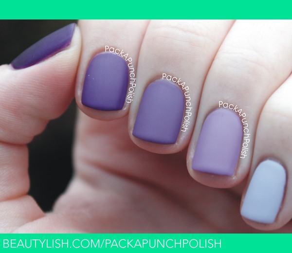 September Purple Ombré Nails | Purple ombre nails, Nails, Ombre nails