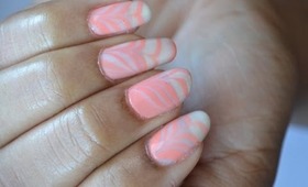 Manicure Monday- Orange Creamsicle Water Marble