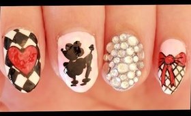 50's inspired nail art