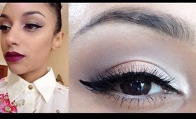 Formal Neutral Glam Bold Lips Makeup Tutorial