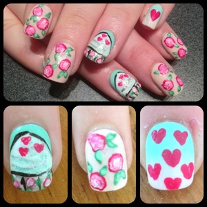These nails were inspired by a picture of a cupcake Keyla C. put on her profile :) 