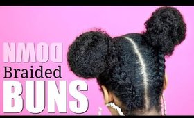 Upside Down Braided Space Buns► Natural Hair