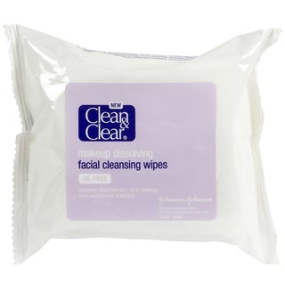 Clean & Clear Makeup Dissolving Facial Cleansing Wipes 